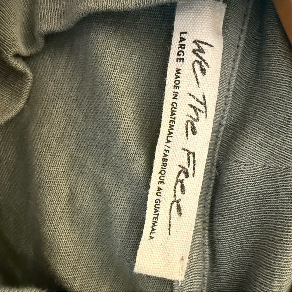 Free People Casual Olive Green Women's Top - Picture 5 of 6